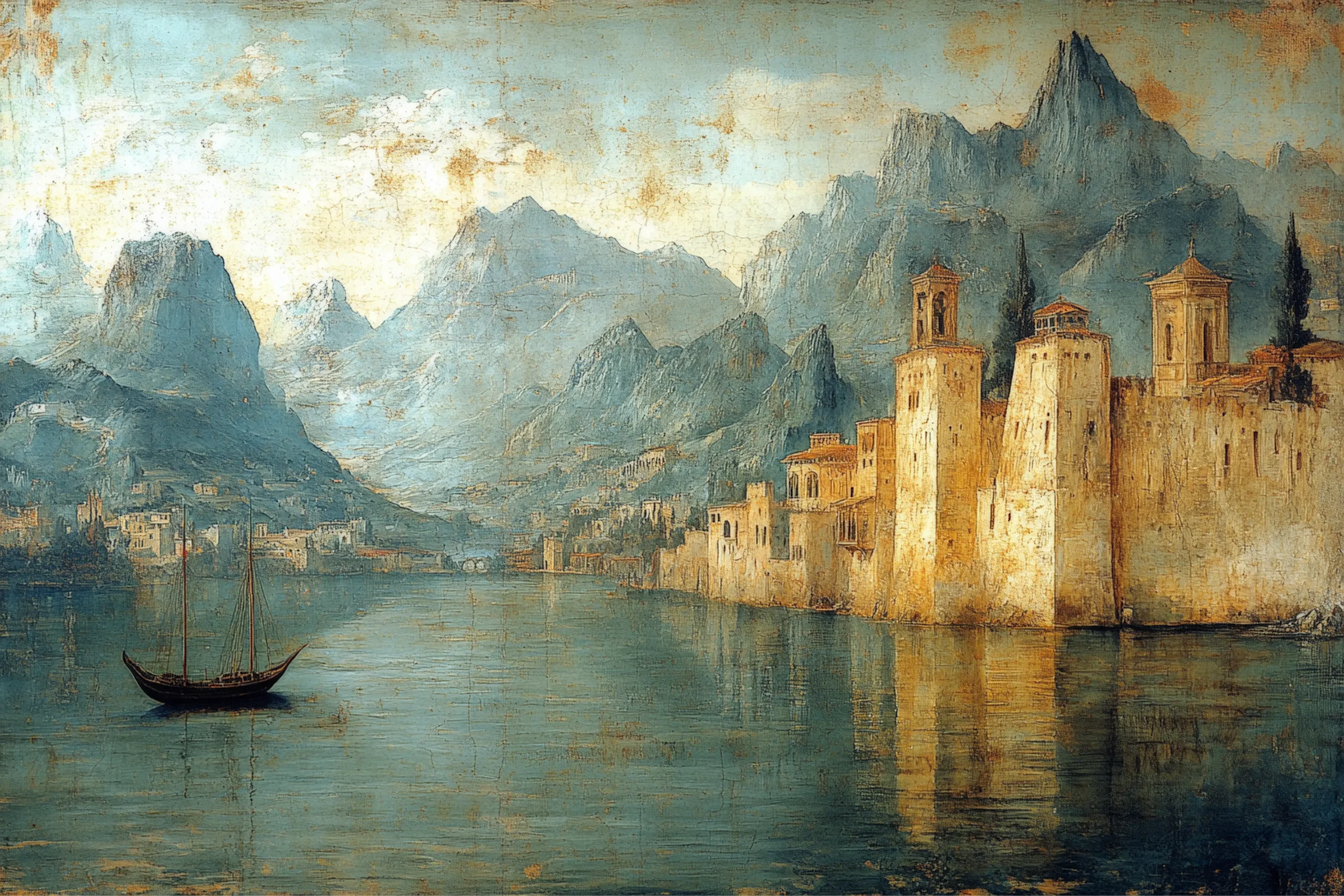 CJMDR digital art style illustration river nature