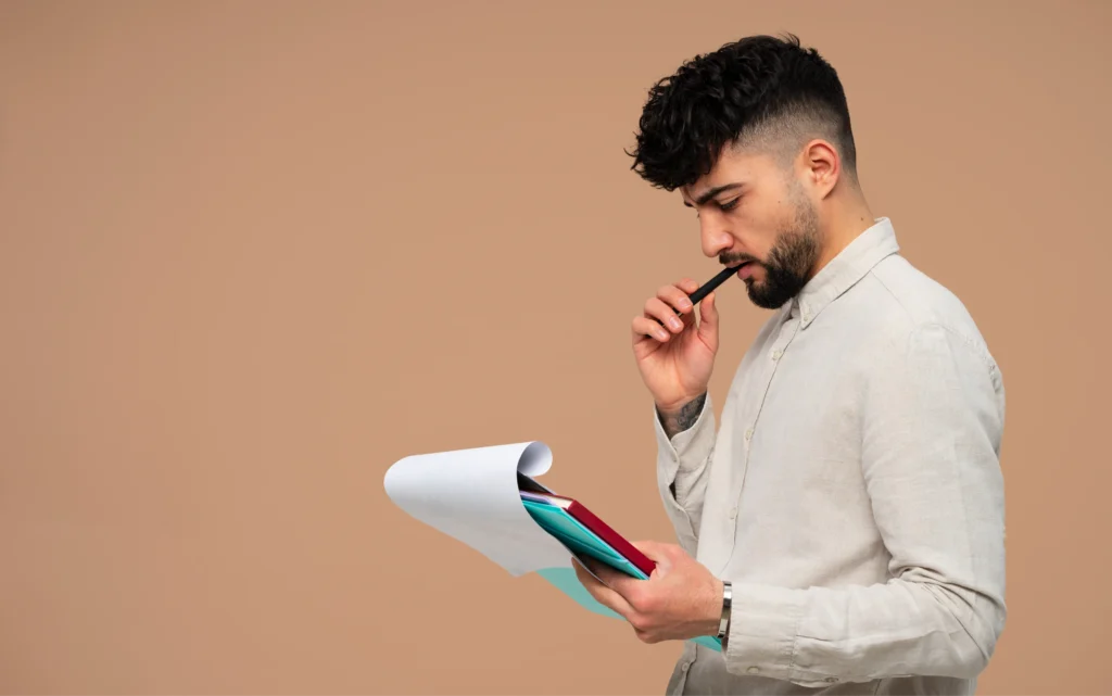 medium shot man with paperwork